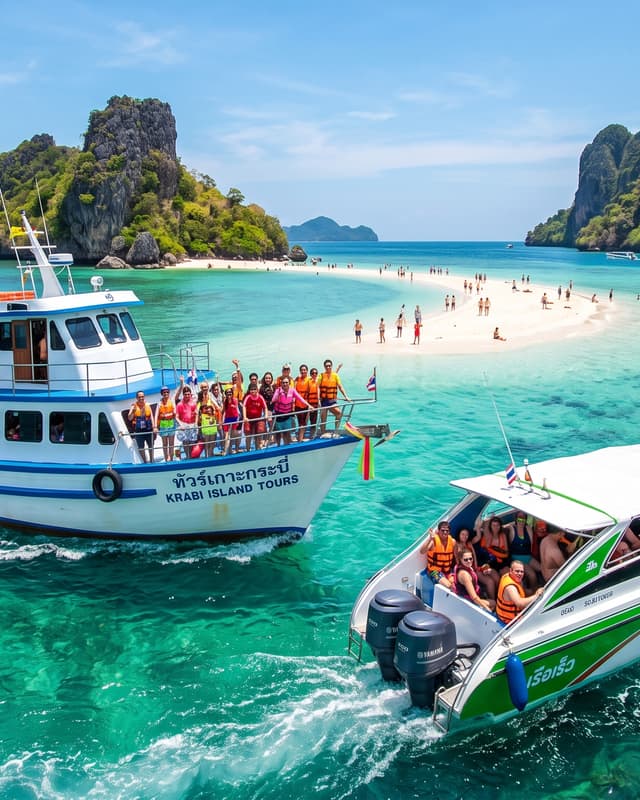 One day tour phuket to krabi sea by bigboat & speedboat