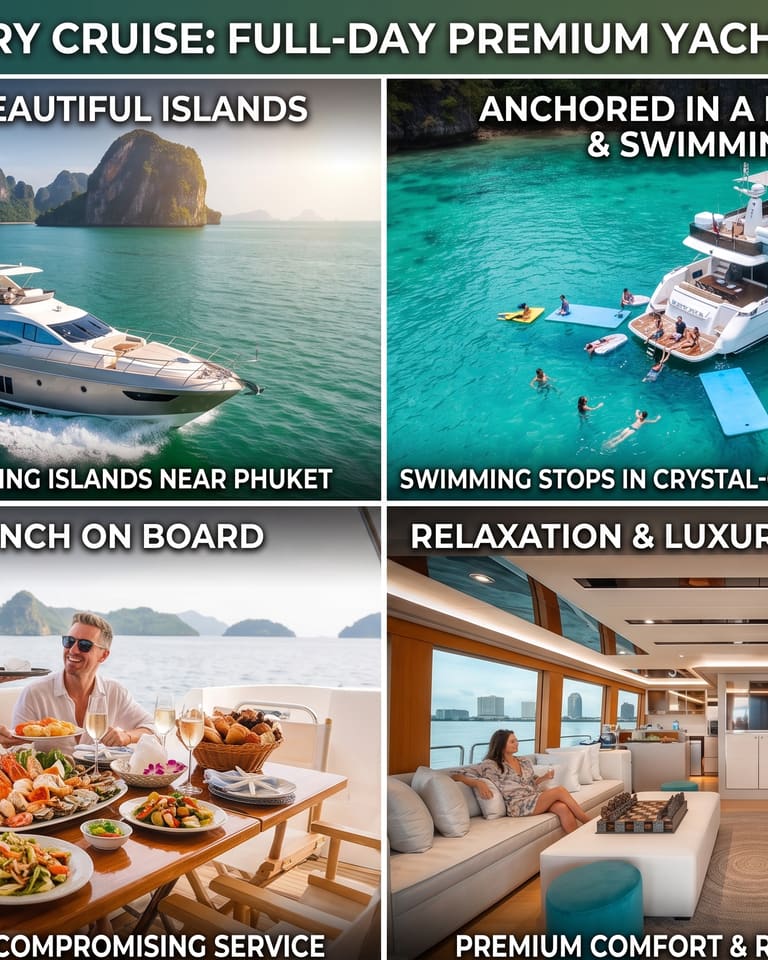 Phuket luxury cruise yacht one way - island hopping Thailand - Image 1
