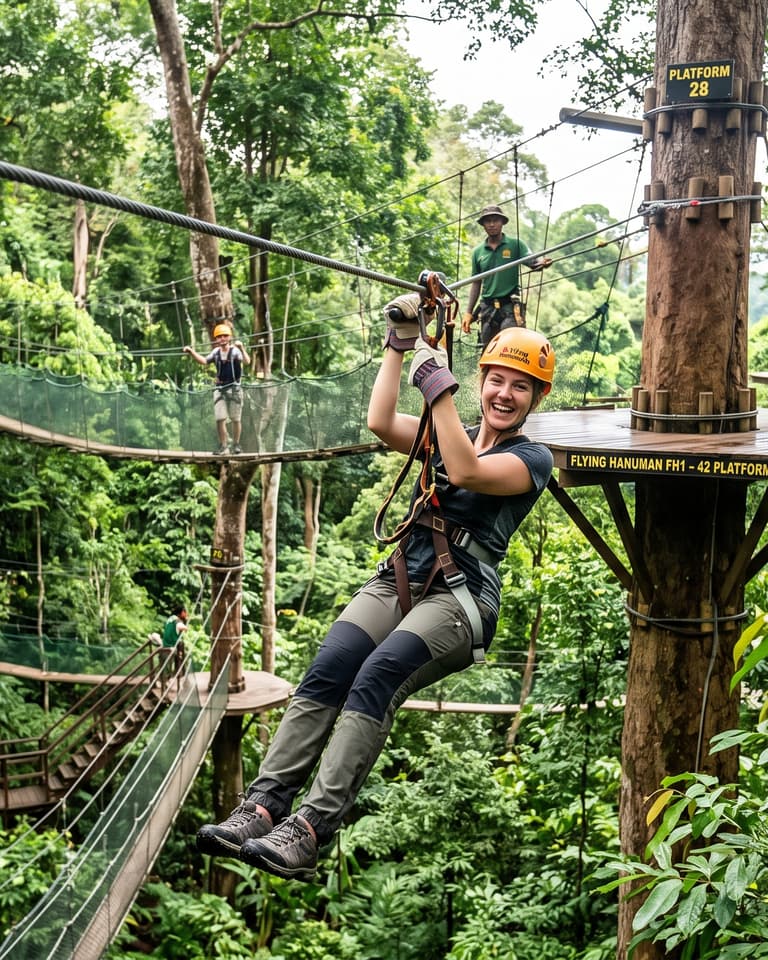 Flying hanuman FH1 42 platforms - adventure Thailand - Image 1