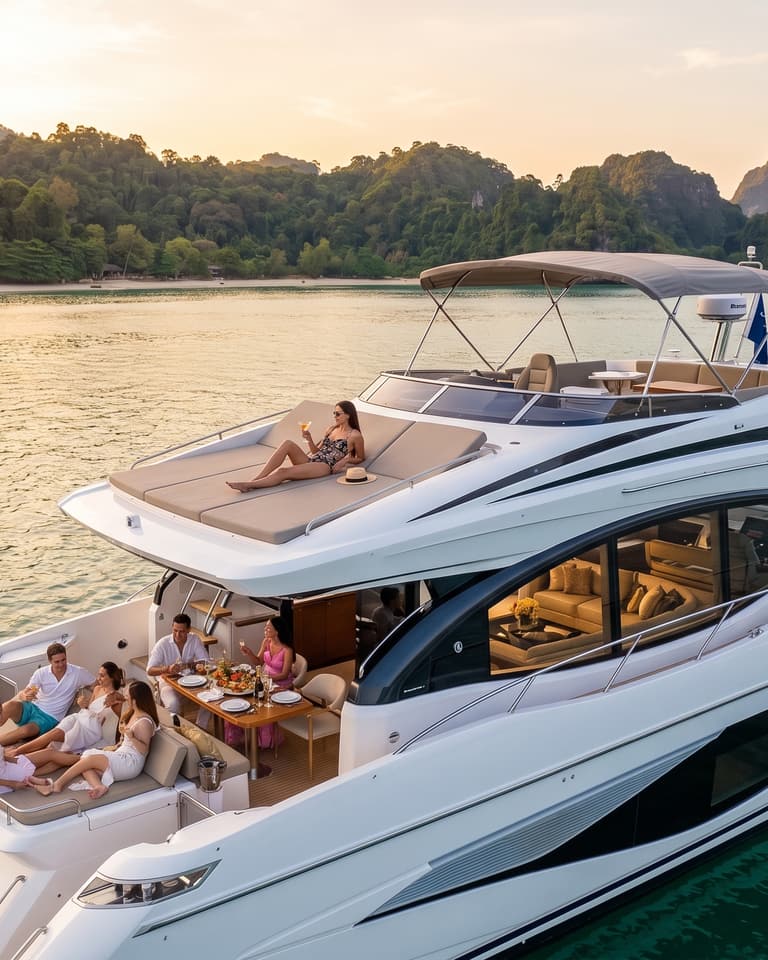 Phuket luxury cruise yacht round trip